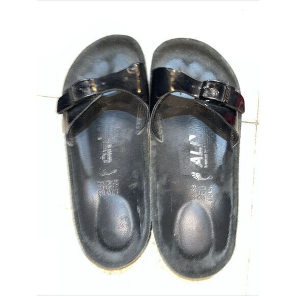 Birkenstock Alpro Black Patient‎ leather Sandals 39 L8 M6
